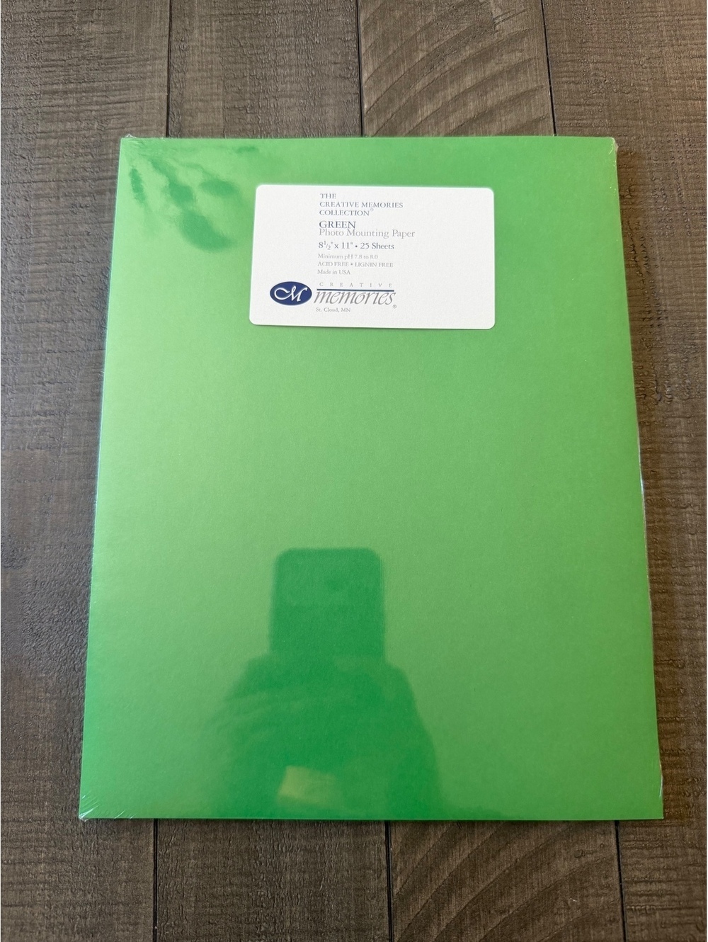 Creative Memories Green Photo Mounting Paper